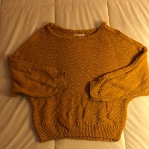 Trendy yellow/orange/mustard/saffron, knit sweater